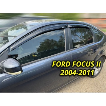 Дефлекторы окон Ford Focus II 2004-2011 Sedan/HB накладные (DEFL) Q2